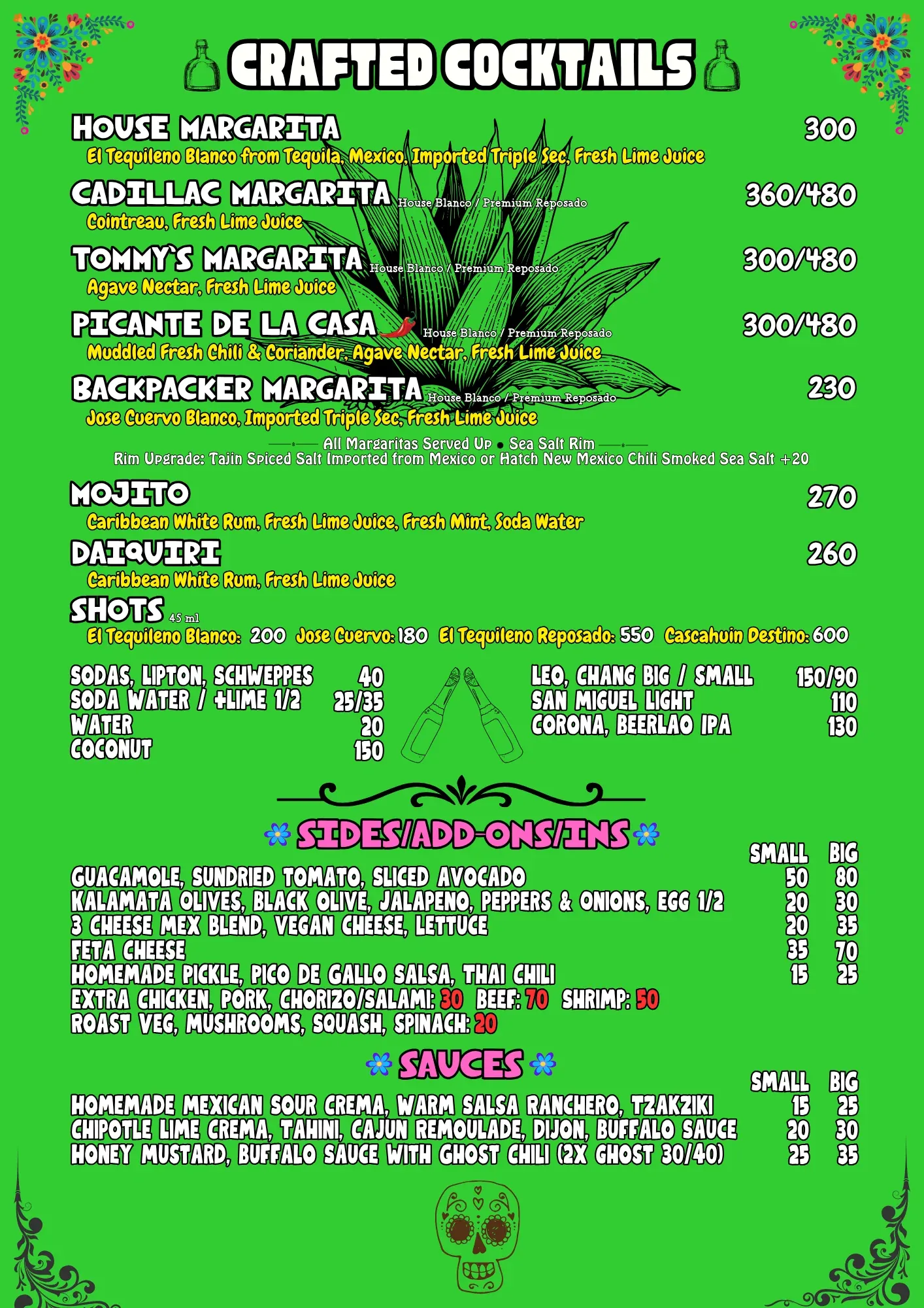 Tito's Tacos Koh Samui menu page 6