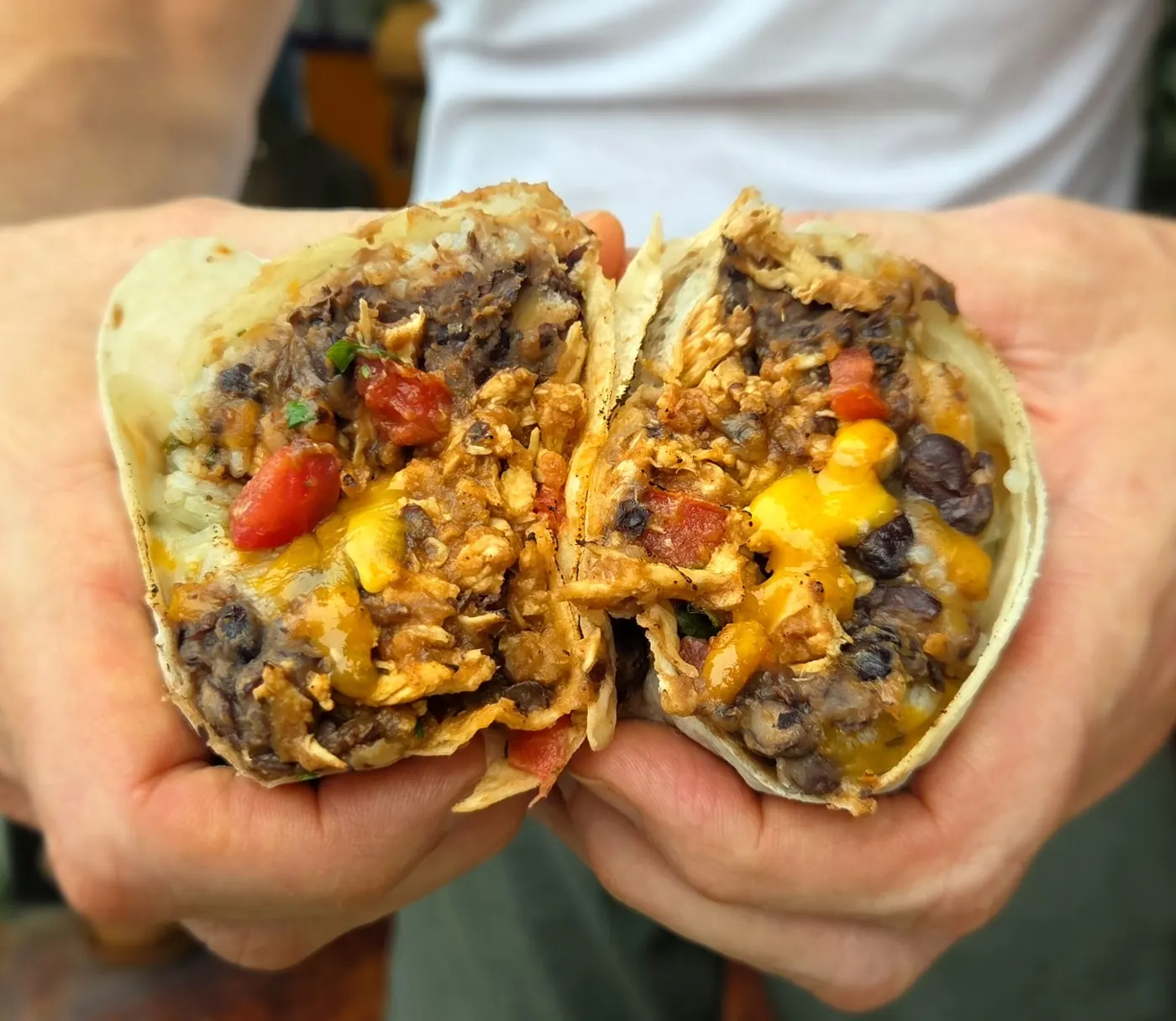 Large burrito at Tito's Tacos Koh Samui